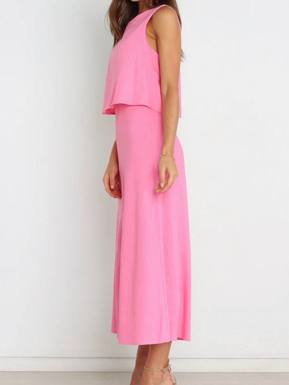 Petal & Pup MVN Femme Jumpsuit Size 0 Pink Linen Blend Wide Leg NEW With Tags - Picture 2 of 16